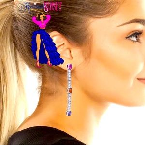 Kurt Geiger London Heart Linears Earrings, NEW & Authentic 🎀